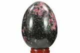 Polished Rhodonite Egg - Madagascar #134592-1